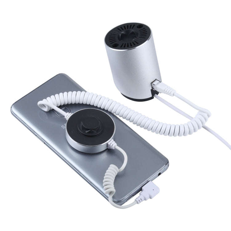 Aluminum Shell Cylindrical Display Stand Digital Magnetic Security System Burglar Alarm / Anti-th...