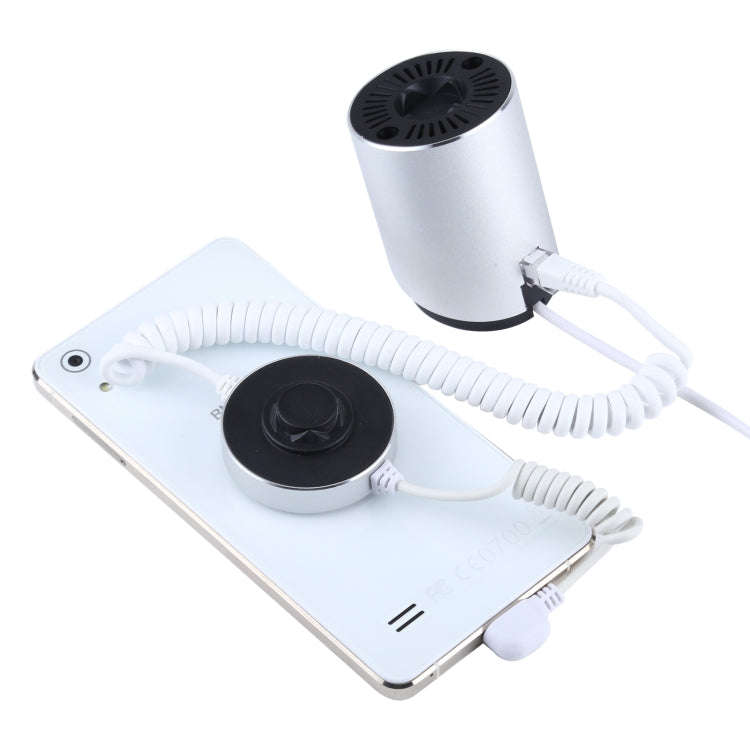 Aluminum Shell Cylindrical Display Stand Digital Magnetic Security System Burglar Alarm / Anti-th...