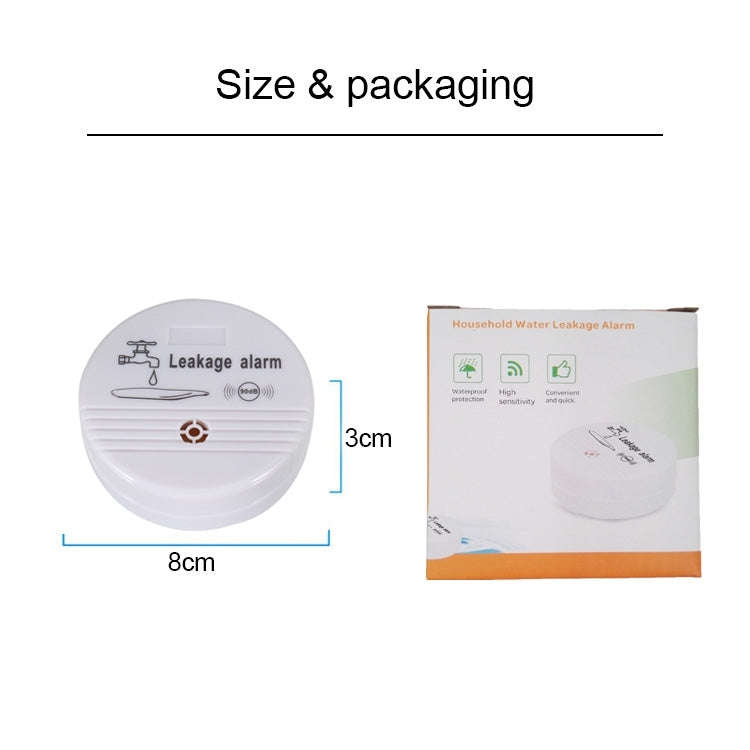 360 Degrees Water Leak Detector Sensor 85dB Volume Water Leakage Alarm for Home Kitchen, Toilet, ...