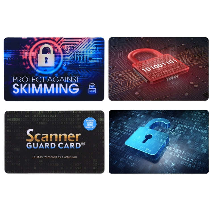 100 PCS Scanner Guard Card RFID Blocking Card, Built-in Patented ID Protection