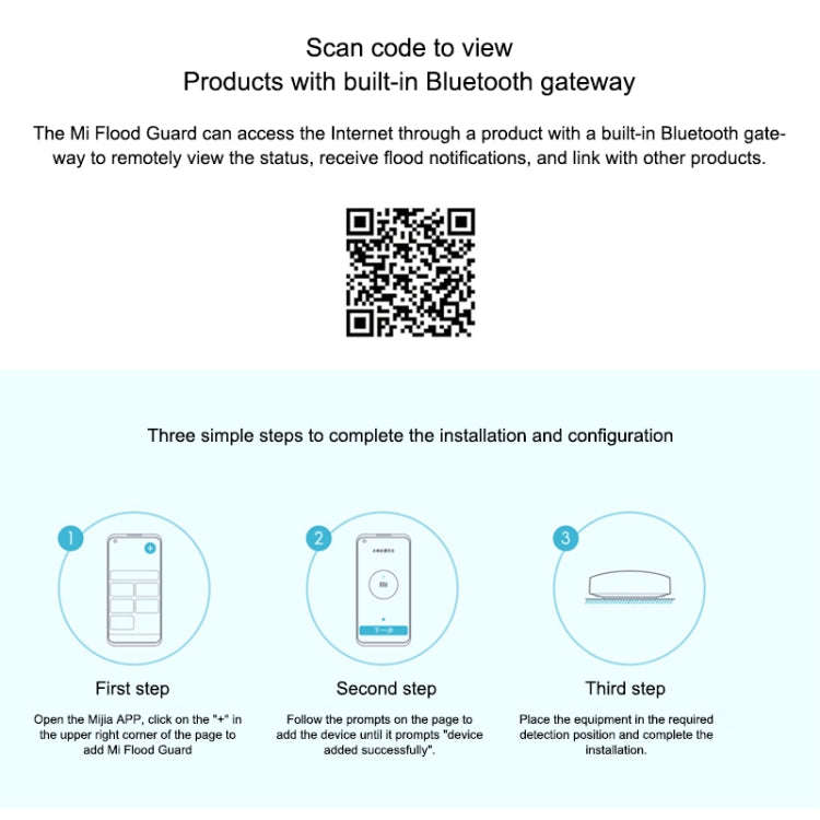 Original Xiaomi Wireless Bluetooth Flood Guard Intelligently Detects Water Leakage Xiaoai Speaker...