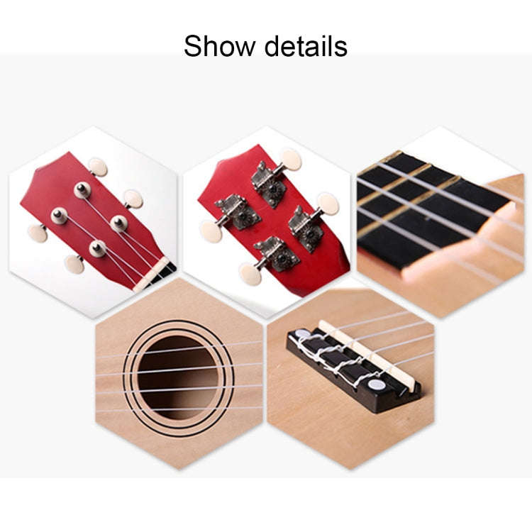 HM100 21 inch Basswood Ukulele Children Musical Enlightenment Instrument(Magenta)