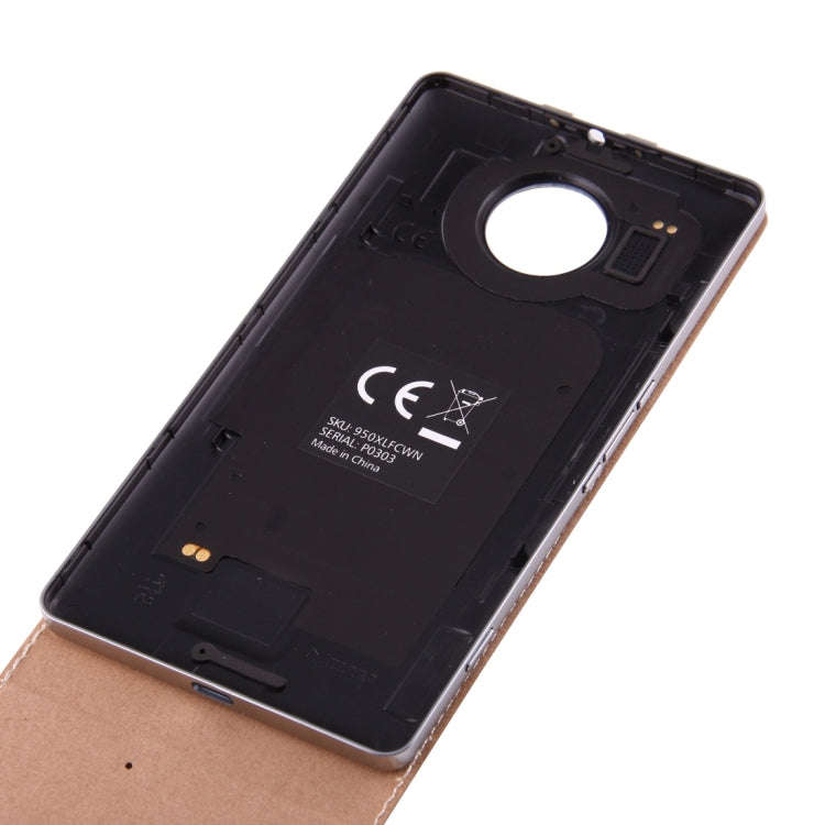 Vertical Flip Genuine Leather Case + QI Wireless Standard Charging Back Cover For Microsoft Lumia...