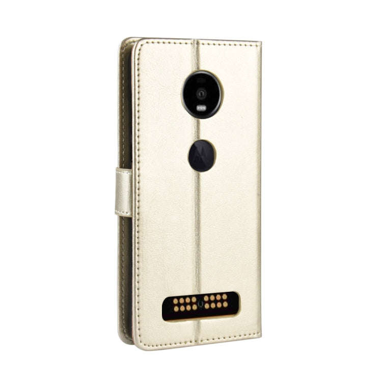 Retro Crazy Horse Texture Horizontal Flip Leather Case for Motorola Moto Z4 Play, with Holder & C...