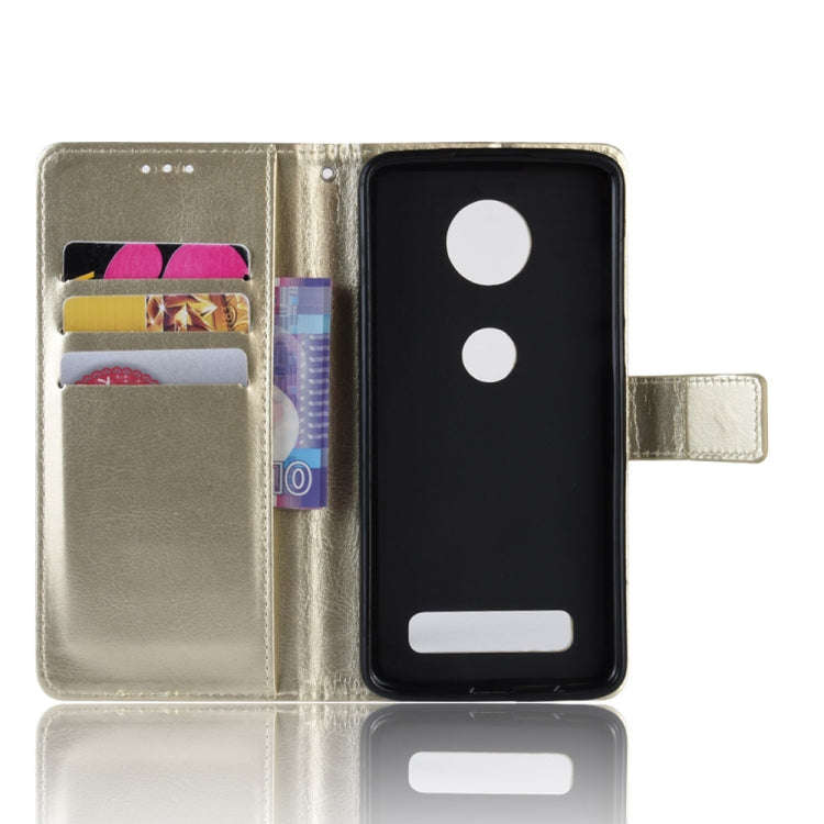 Retro Crazy Horse Texture Horizontal Flip Leather Case for Motorola Moto Z4 Play, with Holder & C...