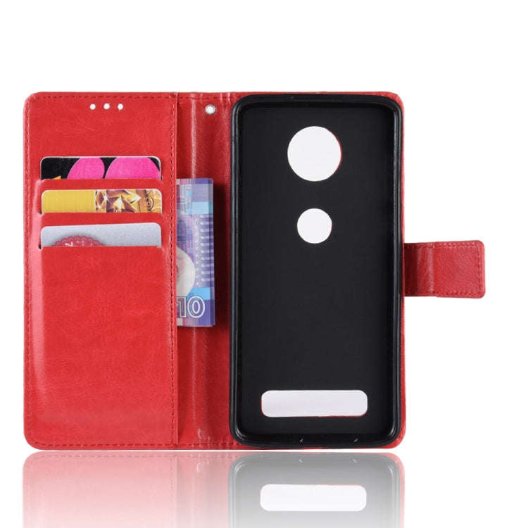 Retro Crazy Horse Texture Horizontal Flip Leather Case for Motorola Moto Z4 Play, with Holder & C...
