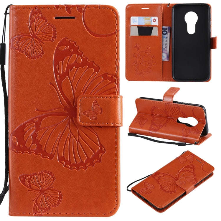 Butterfly Embossing Pattern Horizontal Flip Leather Case for Motorola Moto G7 Play, with Card Slo...