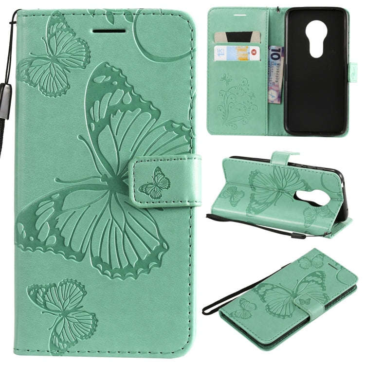 Butterfly Embossing Pattern Horizontal Flip Leather Case for Motorola Moto G7 Play, with Card Slo...