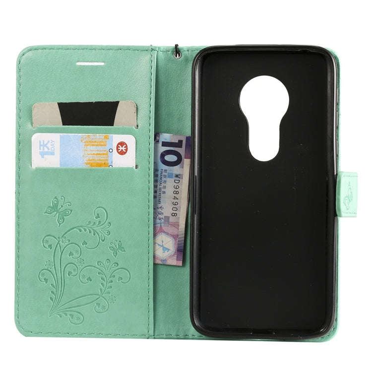 Butterfly Embossing Pattern Horizontal Flip Leather Case for Motorola Moto G7 Play, with Card Slo...