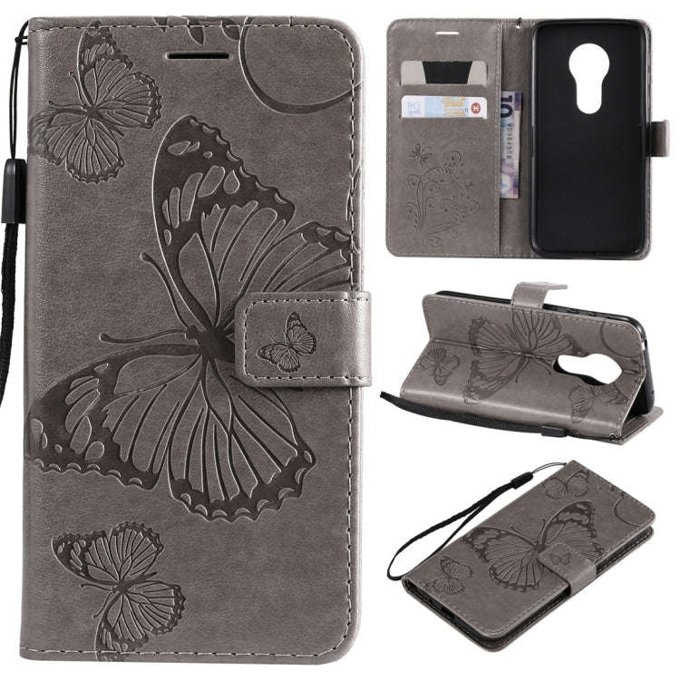 Butterfly Embossing Pattern Horizontal Flip Leather Case for Motorola Moto G7 Play, with Card Slo...