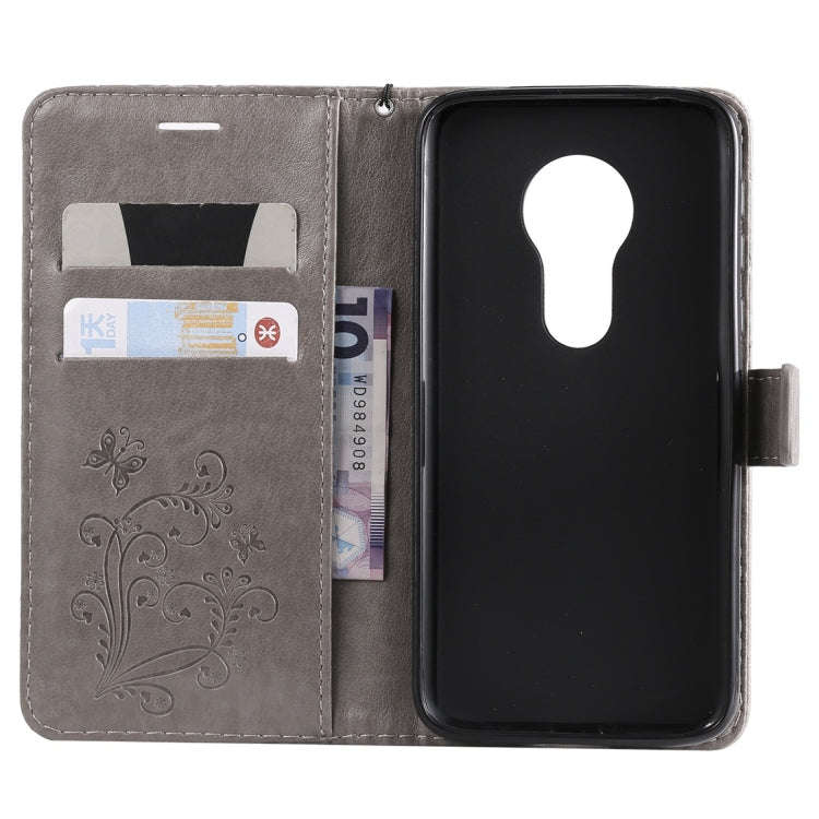 Butterfly Embossing Pattern Horizontal Flip Leather Case for Motorola Moto G7 Play, with Card Slo...