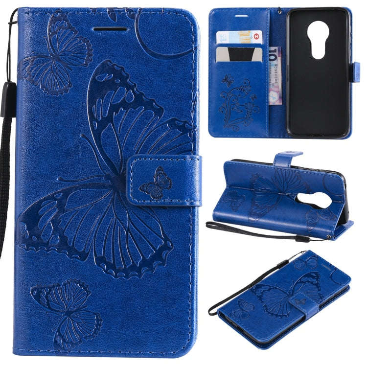 Butterfly Embossing Pattern Horizontal Flip Leather Case for Motorola Moto G7 Play, with Card Slo...