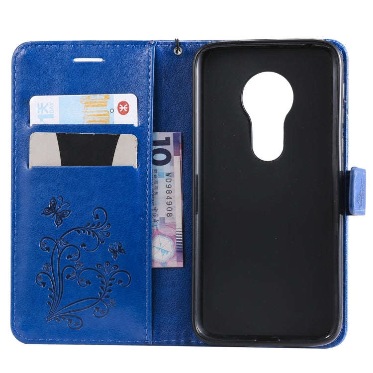 Butterfly Embossing Pattern Horizontal Flip Leather Case for Motorola Moto G7 Play, with Card Slo...