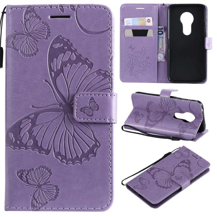 Butterfly Embossing Pattern Horizontal Flip Leather Case for Motorola Moto G7 Play, with Card Slo...