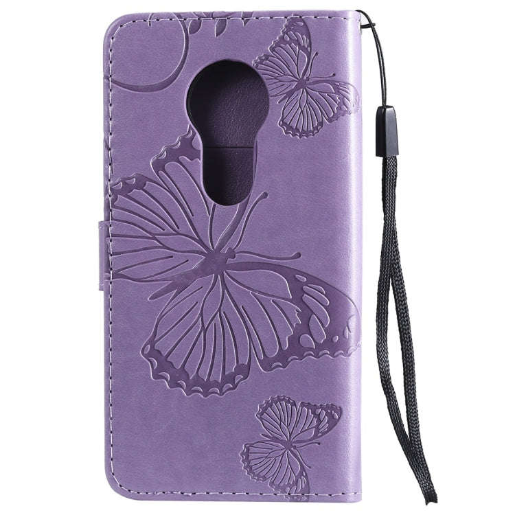Butterfly Embossing Pattern Horizontal Flip Leather Case for Motorola Moto G7 Play, with Card Slo...