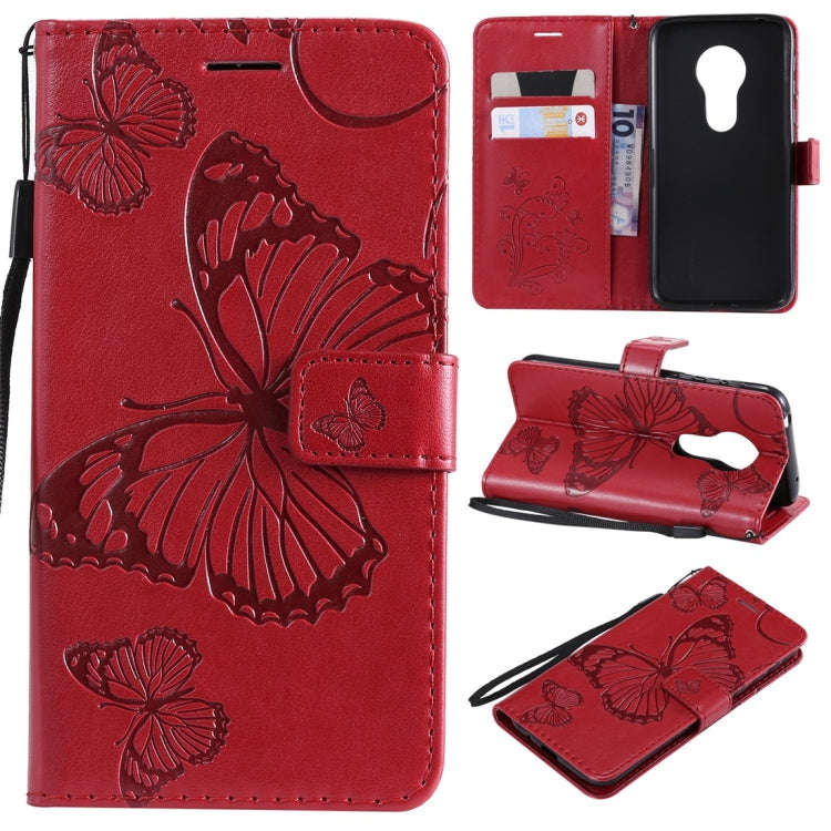 Butterfly Embossing Pattern Horizontal Flip Leather Case for Motorola Moto G7 Play, with Card Slo...