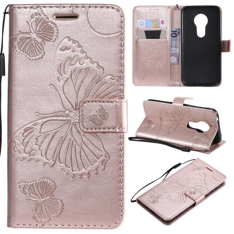 Butterfly Embossing Pattern Horizontal Flip Leather Case for Motorola Moto G7 Play, with Card Slo...