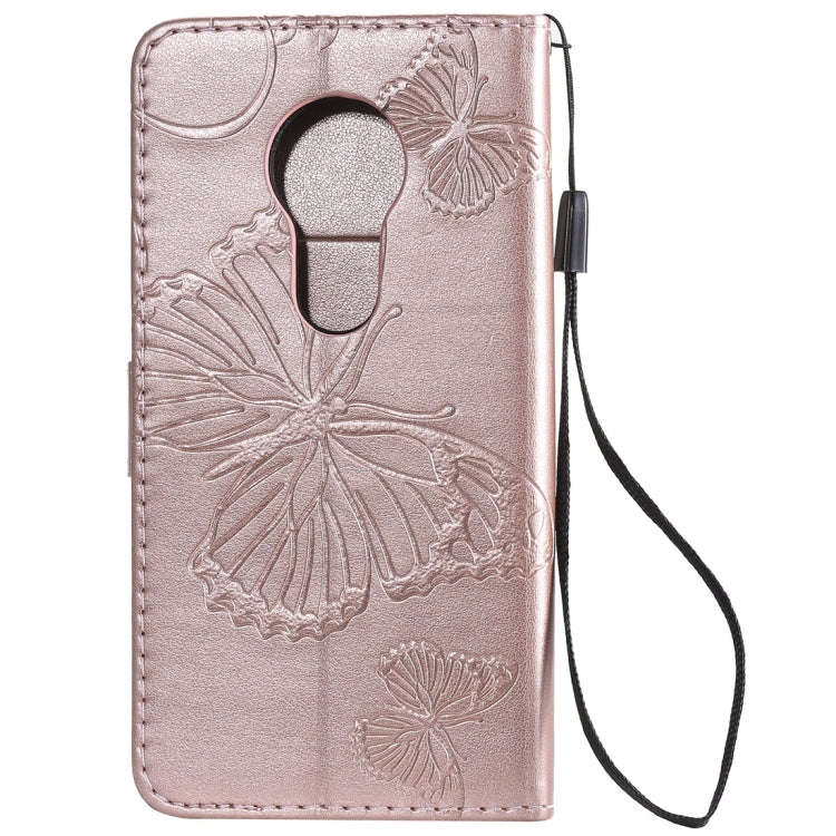 Butterfly Embossing Pattern Horizontal Flip Leather Case for Motorola Moto G7 Play, with Card Slo...