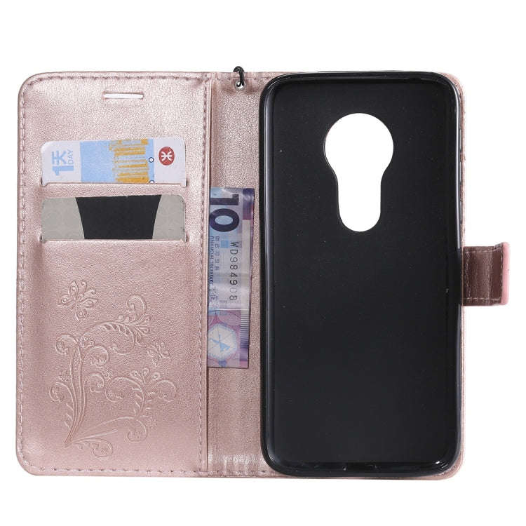Butterfly Embossing Pattern Horizontal Flip Leather Case for Motorola Moto G7 Play, with Card Slo...