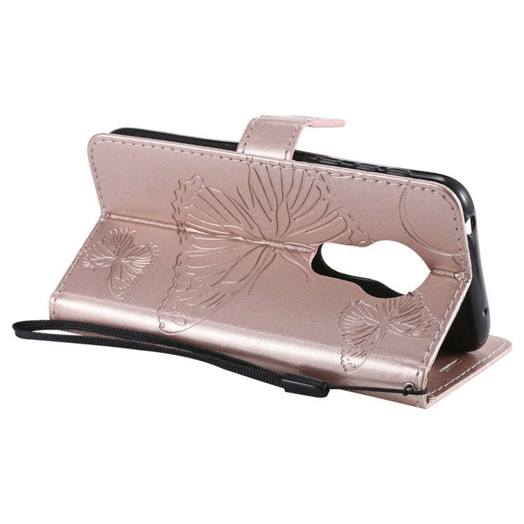 Butterfly Embossing Pattern Horizontal Flip Leather Case for Motorola Moto G7 Play, with Card Slo...