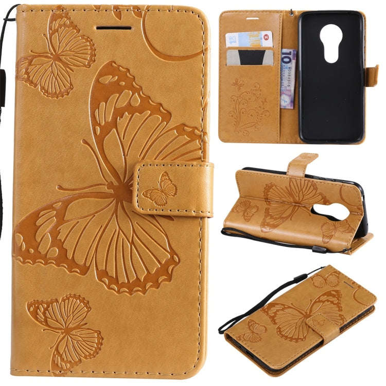 Butterfly Embossing Pattern Horizontal Flip Leather Case for Motorola Moto G7 Play, with Card Slo...
