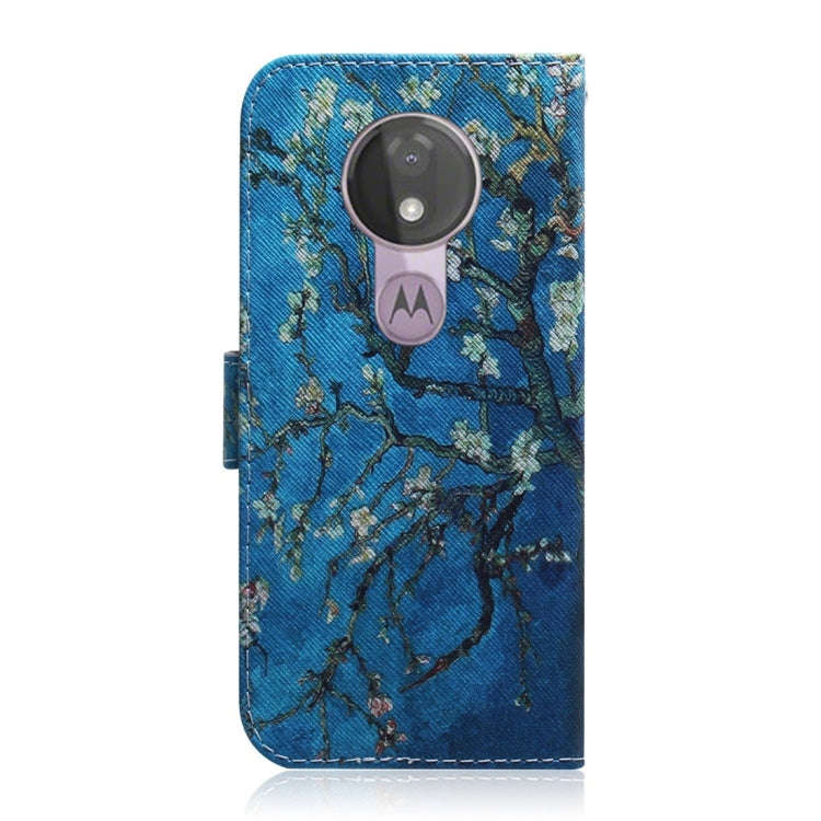 Apricot Flower Pattern Coloured Drawing Horizontal Flip Leather Case for Motorola Moto G7 Power, ...