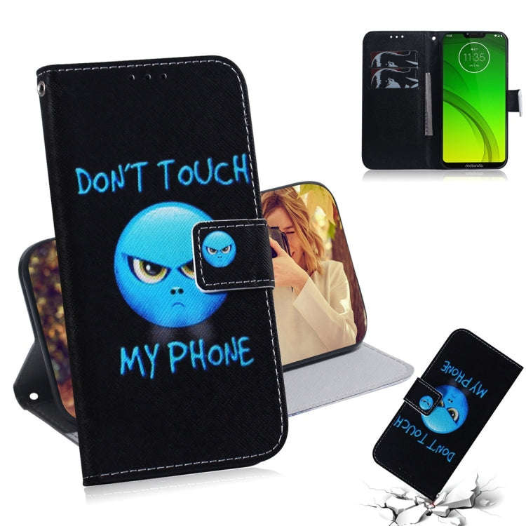 Anger Pattern Coloured Drawing Horizontal Flip Leather Case for Motorola Moto G7 Power, with Hold...