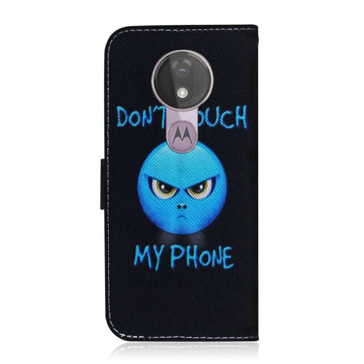 Anger Pattern Coloured Drawing Horizontal Flip Leather Case for Motorola Moto G7 Power, with Hold...