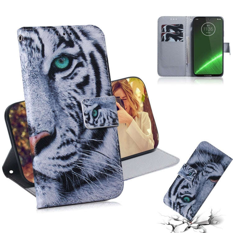 Tiger Pattern Coloured Drawing Horizontal Flip Leather Case for Motorola Moto G7 / Moto G7 Plus, ...