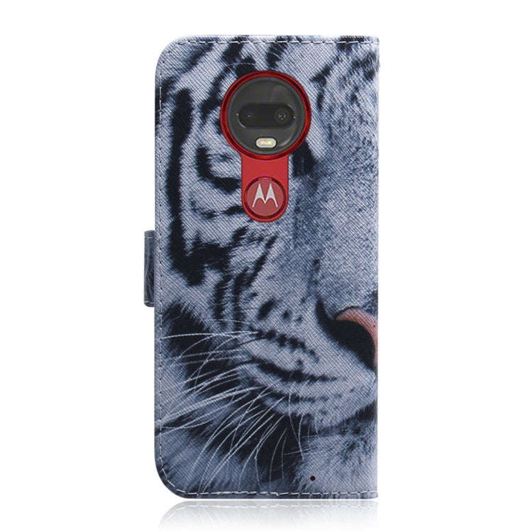Tiger Pattern Coloured Drawing Horizontal Flip Leather Case for Motorola Moto G7 / Moto G7 Plus, ...