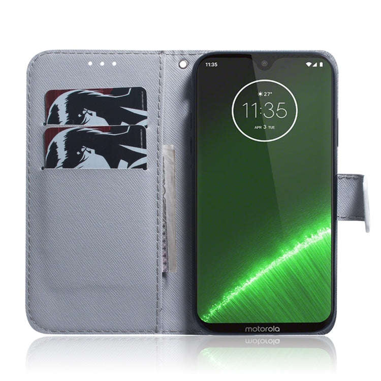 Apricot Flower Pattern Coloured Drawing Horizontal Flip Leather Case for Motorola Moto G7 / Moto ...