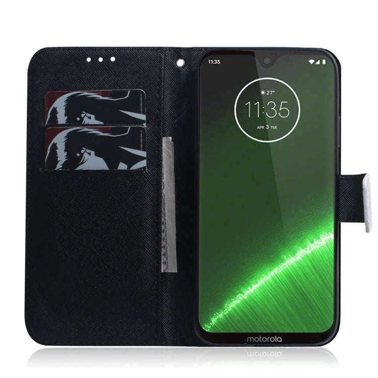 Wolf and Dog Pattern Coloured Drawing Horizontal Flip Leather Case for Motorola Moto G7 / Moto G7...