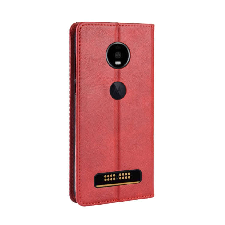 Magnetic Buckle Retro Crazy Horse Texture Horizontal Flip Leather Case for Moto Z4 Play, with Hol...