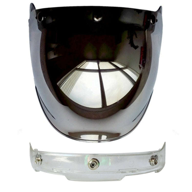 Soman Motorcycle Bubble Visor Open Face Helmet Visor Helmet Windshield Shield with Transparent Fr...