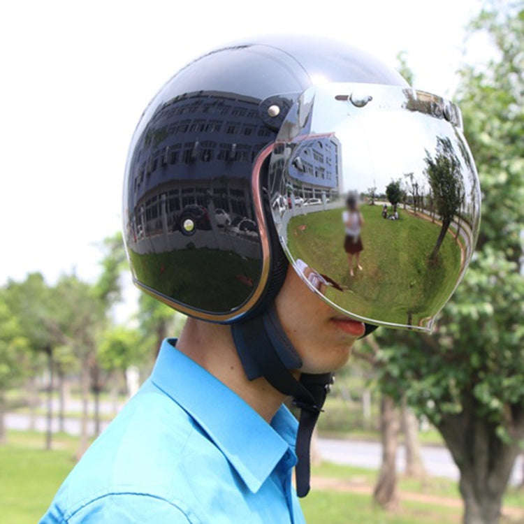 Soman Motorcycle Bubble Visor Open Face Helmet Visor Helmet Windshield Shield with Transparent Fr...