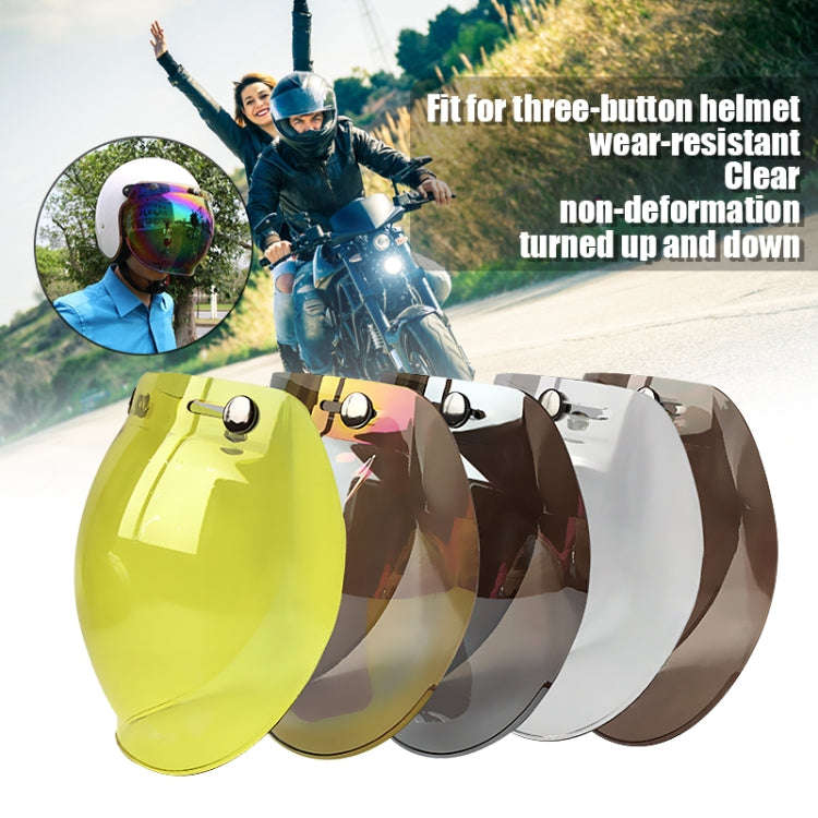Soman Motorcycle Bubble Visor Open Face Helmet Visor Helmet Windshield Shield with Transparent Fr...