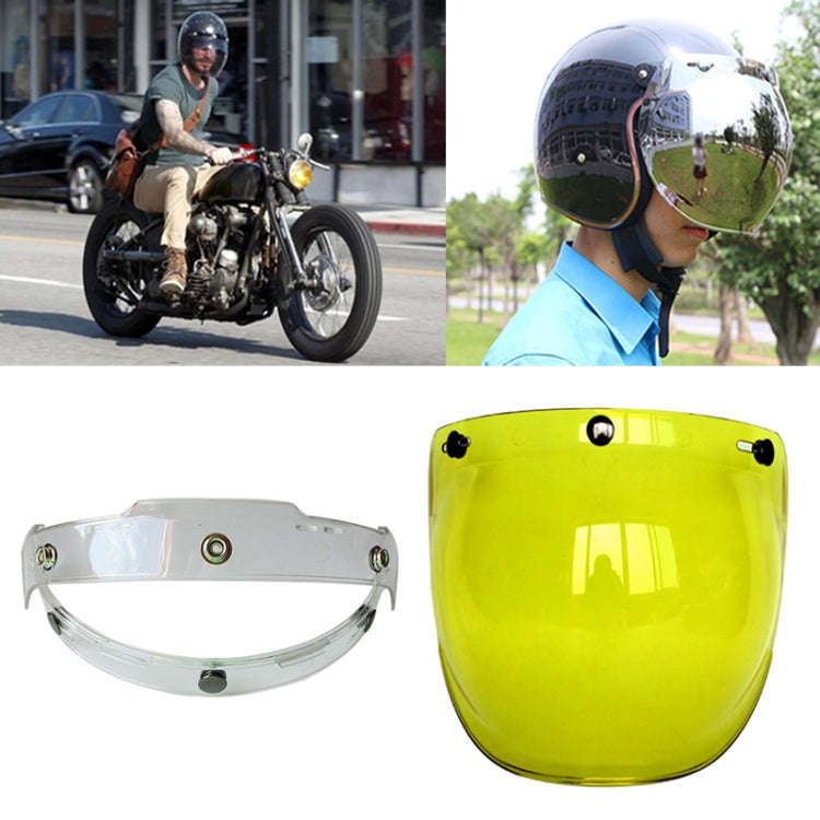 Soman Motorcycle Bubble Visor Open Face Helmet Visor Helmet Windshield Shield with Transparent Fr...
