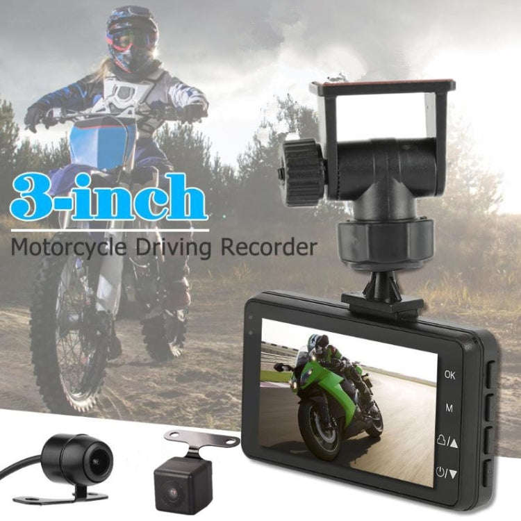 MT-80 3.0 inch 140 Degrees Wide Angle HD Video Motorcycle Dual  Camera DVR, Support TF Card (32GB...