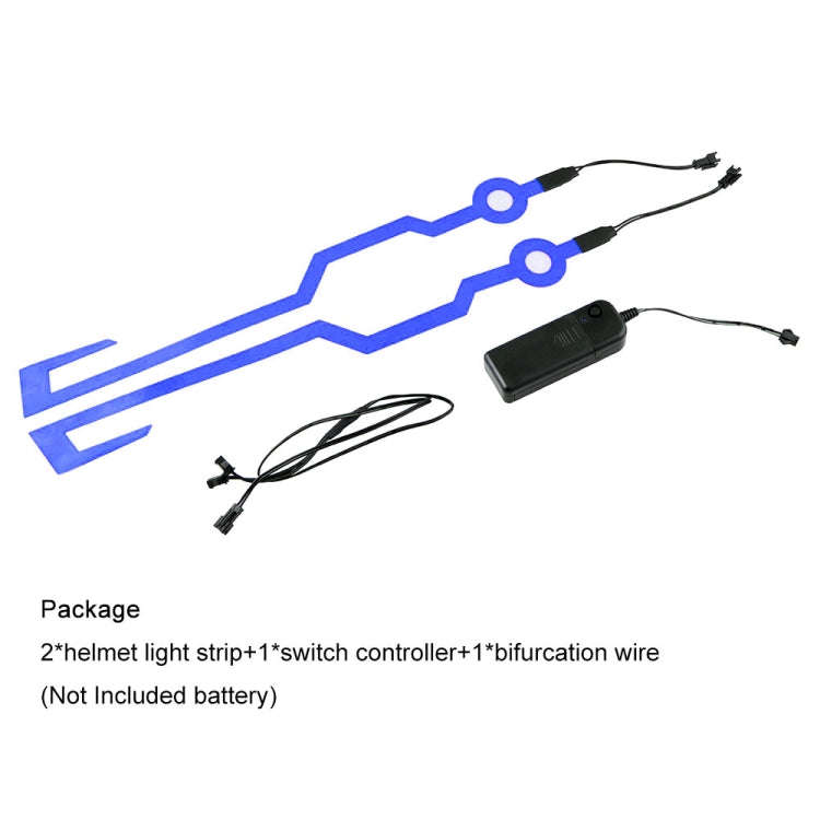 MB-MHL002 Motorcycle Modification Accessories Universal Pasteable Helmet Light Strip(Blue)