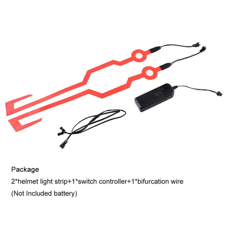 MB-MHL002 Motorcycle Modification Accessories Universal Pasteable Helmet Light Strip(Red)