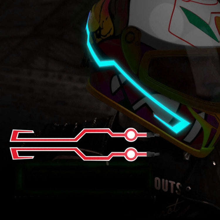 MB-MHL002 Motorcycle Modification Accessories Universal Pasteable Helmet Light Strip(Red)