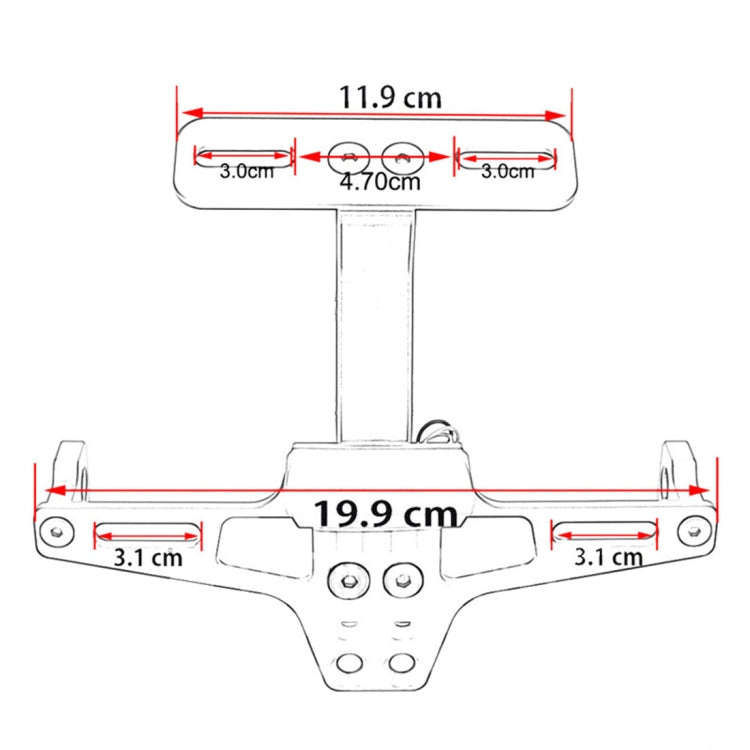 LPF013 Motorcycle Modification Accessories Universal Aircraft Shape Aluminum Alloy License Plate ...