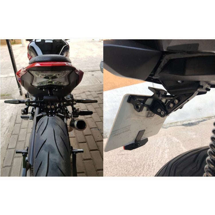 LPF013 Motorcycle Modification Accessories Universal Aircraft Shape Aluminum Alloy License Plate ...