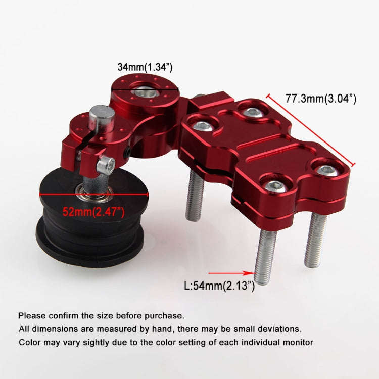 HC154 Motorcycle Modified Accessories Universal Aluminum Alloy Chain Adjuster(Silver)