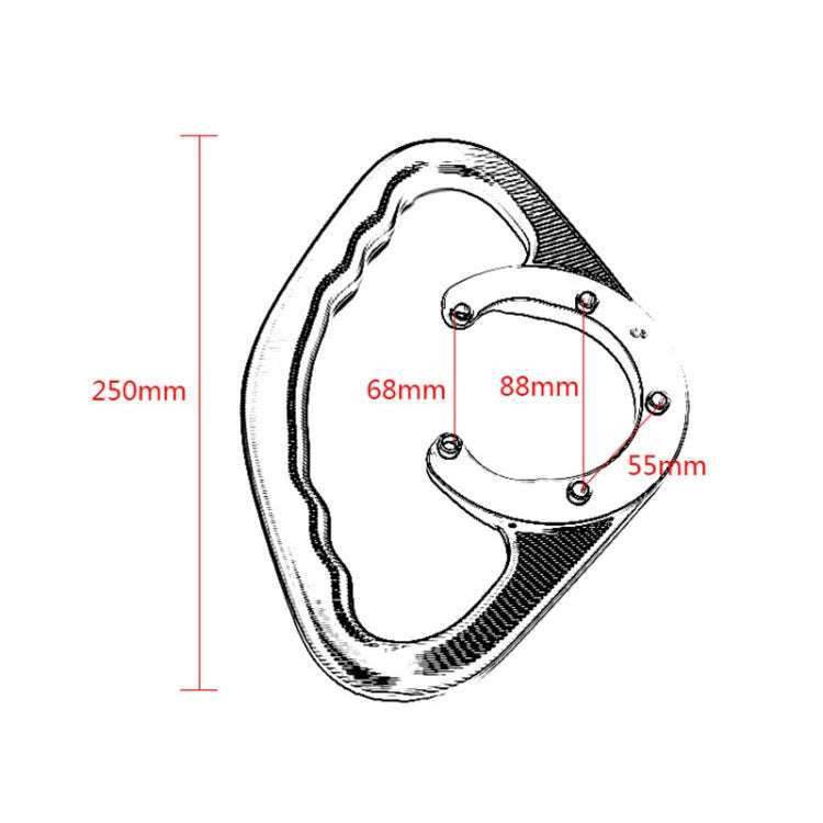 MT07 Modified CNC Fuel Tank Handrail MT09 Universal Fuel Tank Cap Handrail for Yamaha Series(Black)