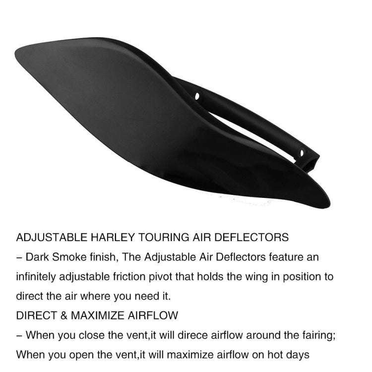 MB-OT360 2 PCS Adjustable Air Deflectors Side Wings Fairing Side Cover Shield for for 2014-2019 H...