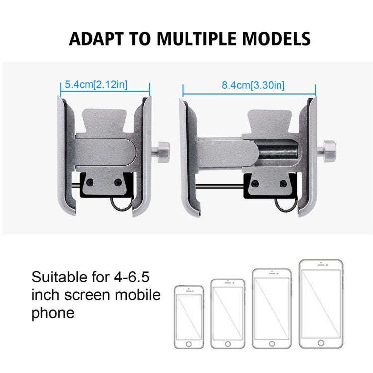 CS-856D1 Motorcycle Rotatable Chargeable Aluminum Alloy Mobile Phone Holder, Mirror Holder Versio...