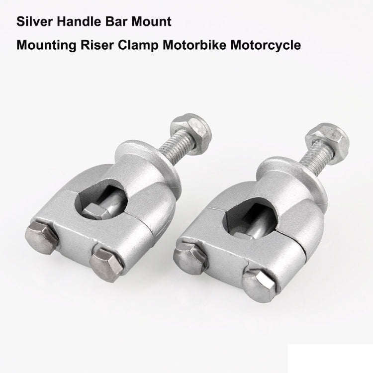 MB-MH027-S Universal Motorcycle Aluminum + Iron 22mm Single Hole Handlebar Fixed Bracket