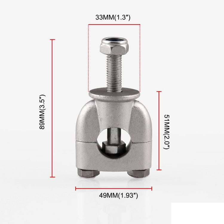 MB-MH027-S Universal Motorcycle Aluminum + Iron 22mm Single Hole Handlebar Fixed Bracket