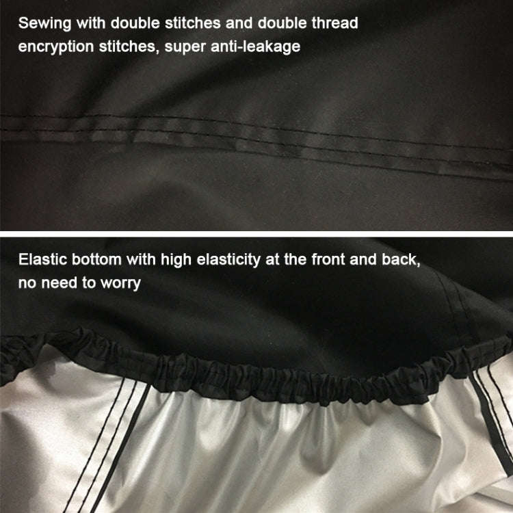 210D Oxford Cloth Motorcycle Electric Car Rainproof Dust-proof Cover, Size: XXXL (Black Silver)